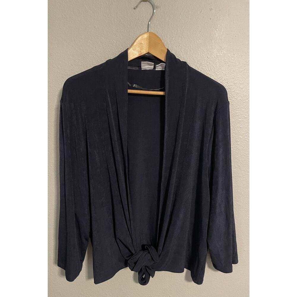 Chico's Black Tie-Front Cardigan